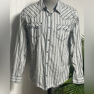 Moon Shine Spirit Brad Paisley Blue Pearl Snap Western Shirt Mens XL